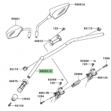 Guidon d'origine Kawasaki Versys 1000 (2012-2014) | Moto Shop 35