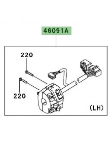 Commodo gauche Kawasaki Versys 1000 (2012-2018) | Réf. 460910253