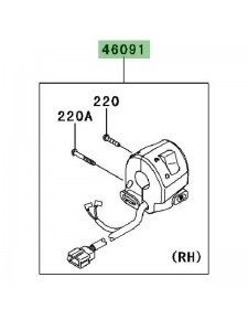 Commodo droit Kawasaki Versys 1000 (2012-2018) | Réf. 460910252