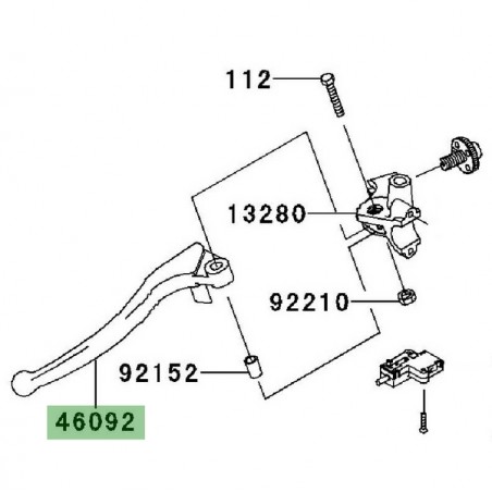 Levier d'embrayage Kawasaki Versys 1000 (2012-2014) | Réf. 460920003