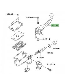 Levier de frein avant Kawasaki Versys 1000 (2012-2014) | Réf. 132361337
