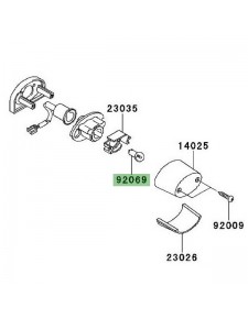 Ampoule éclairage de plaque Kawasaki Versys 1000 (2012-2014) | Réf. 920691055