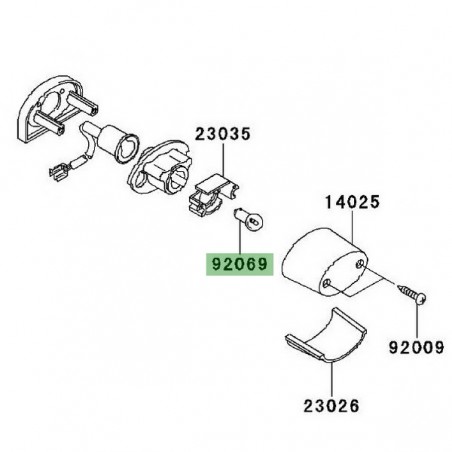 Ampoule éclairage de plaque Kawasaki Versys 1000 (2012-2014) | Réf. 920691055