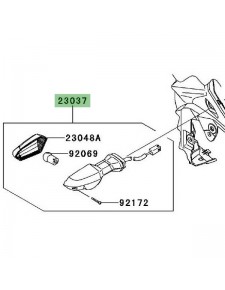 Clignotant avant gauche Kawasaki Versys 1000 (2012-2014) | Réf. 230370231