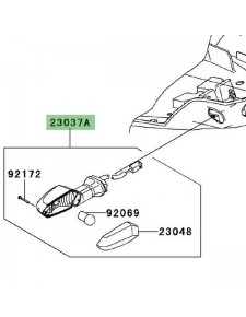 Clignotant arrière gauche Kawasaki Versys 1000 (2012-2014) | Réf. 230370232