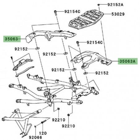 Poignée passager Kawasaki Versys 1000 (2012-2014) | Moto Shop 35