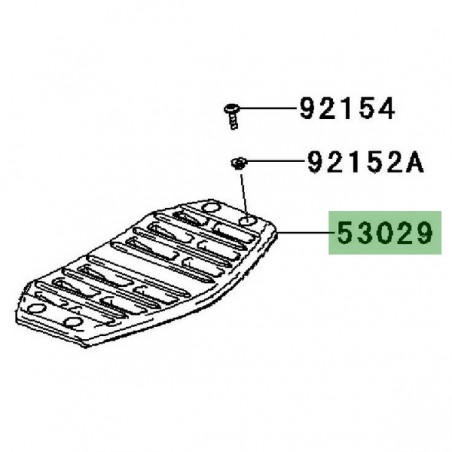 Platine porte-paquet Kawasaki 530290329 | Moto Shop 35