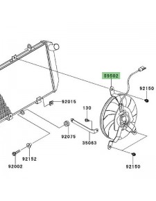 Ventilateur Kawasaki Versys 1000 (2012-2014) | Réf. 595020612