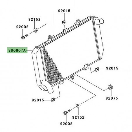 Radiateur Kawasaki Versys 1000 (2012-2014) | Moto Shop 35