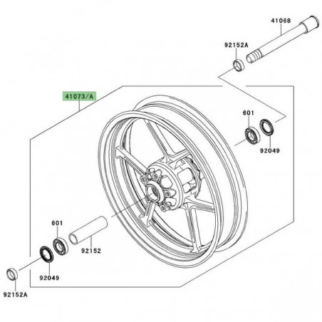 Jante avant Kawasaki Versys 1000 (2012-2018) | Réf. 41073073218F