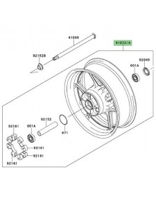 Jante arrière Kawasaki Versys 1000 (2012-2018) | Réf. 41073073318F