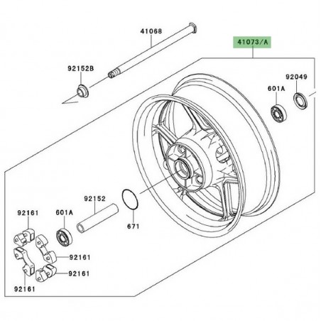 Jante arrière Kawasaki Versys 1000 (2012-2018) | Réf. 41073073318F