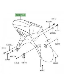 Garde-boue avant peint Kawasaki Versys 1000 (2015-2018) | Moto Shop 35