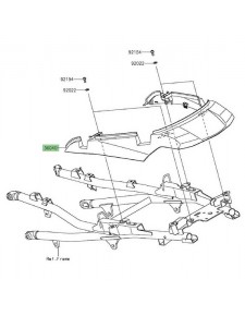 Coque arrière Kawasaki Versys 1000 (2015-2018) | Réf. 360400138