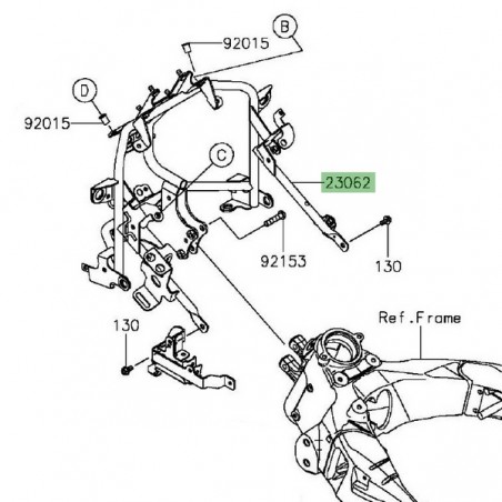 Support tête de fourche Kawasaki Versys 1000 (2015-2018) | Réf. 230620931