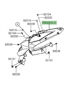 Tête de fourche peinte Kawasaki Versys 1000 (2015-2018) | Moto Shop 35