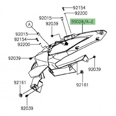 Tête de fourche peinte Kawasaki Versys 1000 (2015-2018) | Moto Shop 35