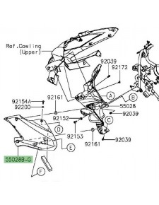 Flanc gauche tête de fourche Kawasaki Versys 1000 (2015-2018) | Moto Shop 35