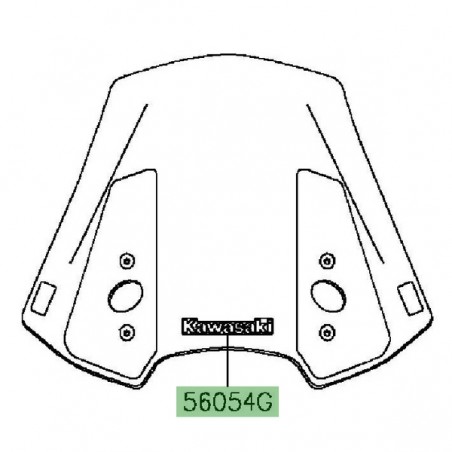 Autocollant "Kawasaki" bulle d'origine Kawasaki Versys 1000 (2015-2018) | Moto Shop 35