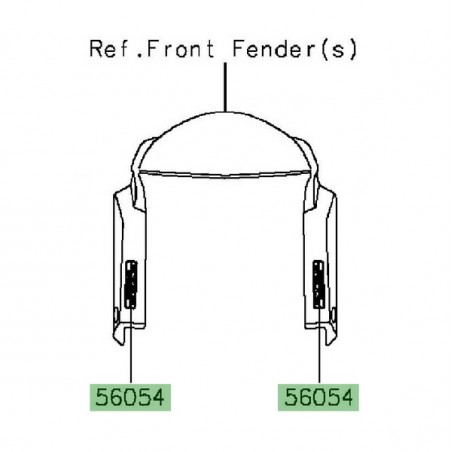Autocollant "KTRC ABS" garde-boue avant Kawasaki Versys 1000 (2015-2018) | Moto Shop 35