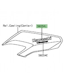 Autocollant "Kawasaki" flanc tête de fourche Kawasaki Versys 1000 (2015-2016) | Moto Shop 35