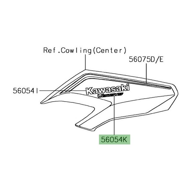 Autocollant "Versys" flanc tête de fourche Kawasaki Versys 1000 (2017-2018) | Moto Shop 35