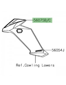 Autocollant écope de radiateur Kawasaki Versys 1000 (2017-2018) | Moto Shop 35