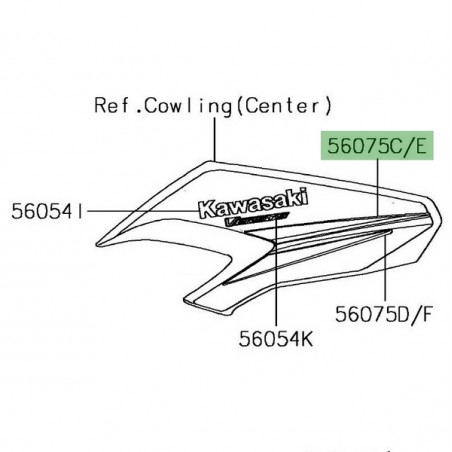 Autocollant supérieur flanc tête de fourche Kawasaki Versys 1000 Édition Spécial (2018) | Moto Shop 35