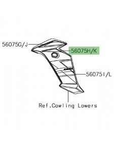 Autocollant central écope de radiateur Kawasaki Versys 1000 Édition Spécial (2018) | Moto Shop 35