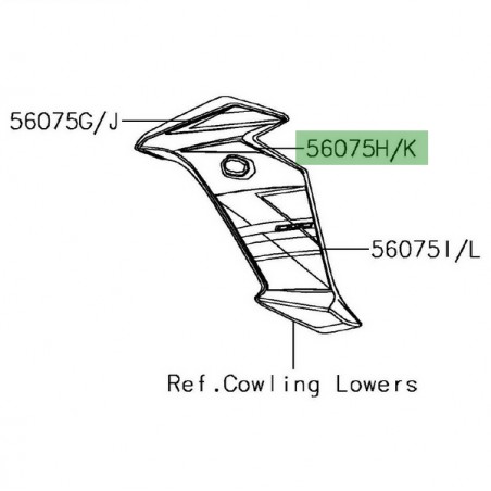 Autocollant central écope de radiateur Kawasaki Versys 1000 Édition Spécial (2018) | Moto Shop 35