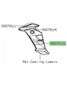 Autocollant inférieur écope de radiateur Kawasaki Versys 1000 Édition Spécial (2018) | Moto Shop 35