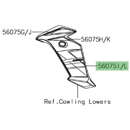 Autocollant inférieur écope de radiateur Kawasaki Versys 1000 Édition Spécial (2018) | Moto Shop 35
