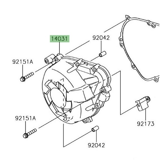 Carter d'alternateur Kawasaki Versys 1000 (2015-2024) | Réf. 140310596