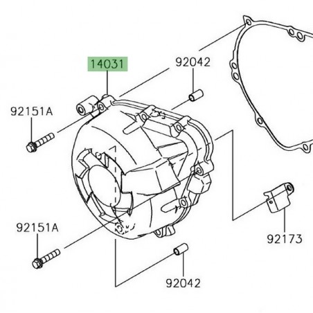 Carter d'alternateur Kawasaki Versys 1000 (2015-2024) | Réf. 140310596