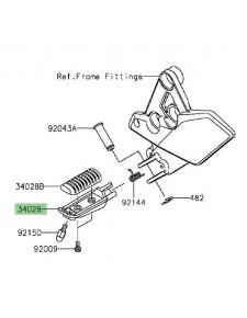 Repose-pieds avant gauche Kawasaki Versys 1000 (2015-2018) | Moto Shop 35