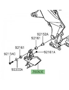 Platine repose-pieds avant gauche Kawasaki Versys 1000 (2015-2018) | Réf. 35063127318R