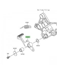 Pédale de frein Kawasaki Versys 1000 (2015-2018) | Réf. 430010735