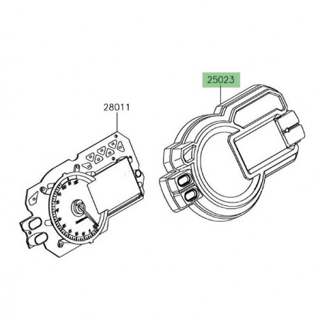 Dessus de compteur Kawasaki Versys 1000 (2015-2018) | Réf. 250230105
