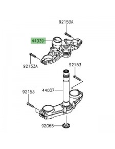 Té de fourche supérieur Kawasaki Versys 1000 (2015-2018)