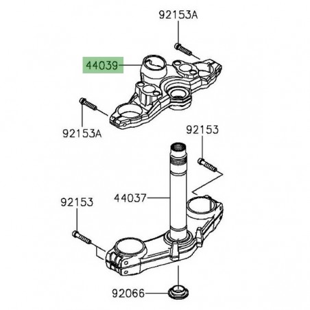 Té de fourche supérieur Kawasaki Versys 1000 (2015-2018) | Réf. 44039014718R