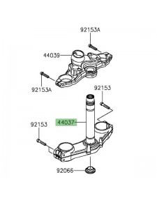 Té de fourche inférieur Kawasaki Versys 1000 (2015-2018) | Réf. 44037013218R