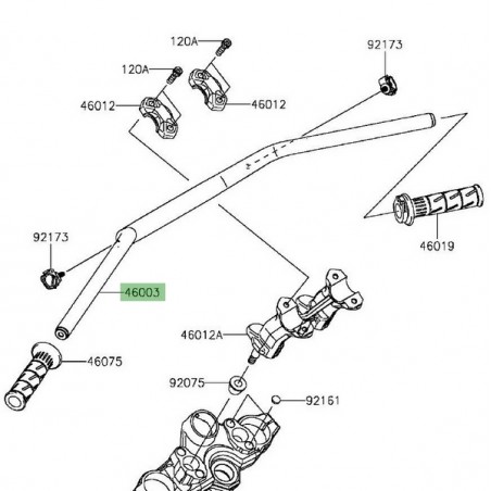 Guidon Kawasaki Versys 1000 (2015-2018) | Réf. 46003062718R