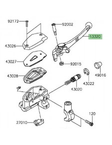 Levier de frein avant Kawasaki Versys 1000 (2015-2018) | Réf. 133200031