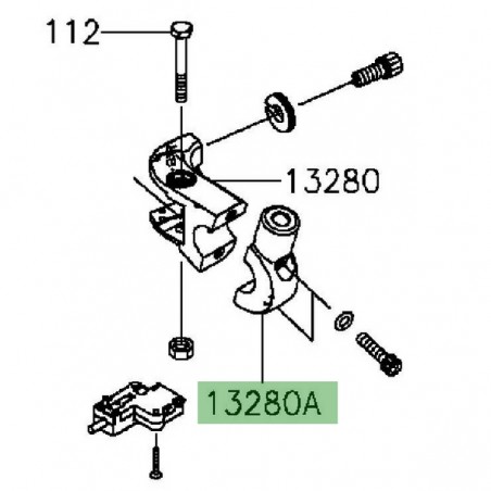 Support rétroviseur gauche Kawasaki Versys 1000 (2012-2014) | Réf. 132800307