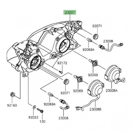 Optique avant Kawasaki Versys (2015-2018) | Réf. 230070174