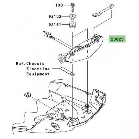 Feu arrière Kawasaki Versys 1000 (2015-2016) | Réf. 230250319