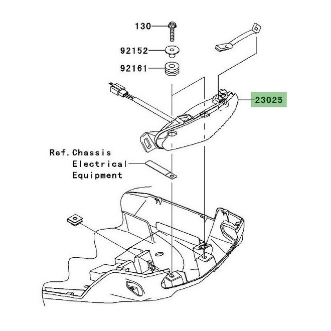 Feu arrière Kawasaki Versys 1000 (2017-2018) | Réf. 230250347