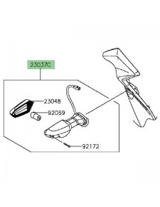 Clignotant avant gauche Kawasaki Versys 1000 (2015-2018) | Réf. 230370298