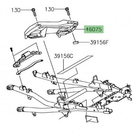 Poignée passager gauche Kawasaki Versys 1000 (2015-2024) | Réf. 46075059618R