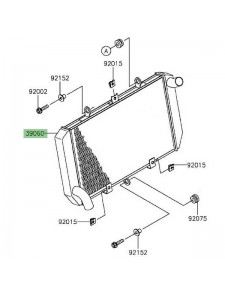 Radiateur d'origine Kawasaki 390600072 | Moto Shop 35